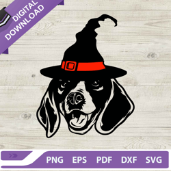 dog witches hat svg, dog halloween svg, dog witch halloween svg