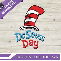 dr seuss day svg, cat in the hat svg, dr seuss hat svg, read across america svg