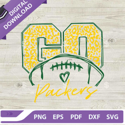 go packers football leopard svg, green bay packers football svg, go packers leopard svg