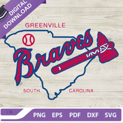 greenville brave baseball svg, south carolina svg, brave baseball svg - derrickstore