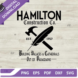hamilton construction co svg, hamilton logo svg, hamilton musical logo svg