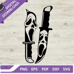 horror ghostface knife svg, horror movies characters svg png, scream ghost svg