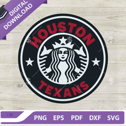 houston texans starbucks coffee logo svg, houston texans football svg, nfl football starbucks logo svg