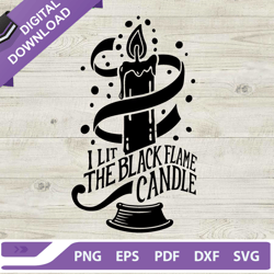 i lit the black flame candle svg, black flame candle svg, halloween sanderson sister svg