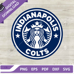 indianapolis colts starbucks coffee logo svg, indianapolis colts football svg, nfl football starbucks logo svg