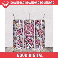 3d my melody hello kitty 20oz tumbler wrap png