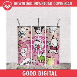hello kitty and friends 20oz tumbler wrap png
