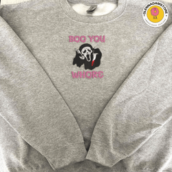 boo you whore embroidery design, face ghost embroidery machine file, scary halloween, embroidery file