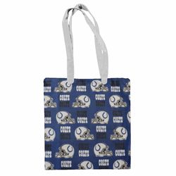indianapolis colts cotton canvas tote bag hand bag travel bag school grocery beach accessories customizable strap
