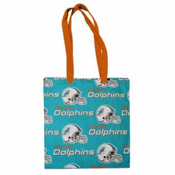 miami dolphins cotton canvas tote bag hand bag travel bag school grocery beach accessories customizable strap