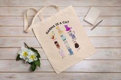 Taylor Swift Song Karma Is A Cat Albums  Eco Tote Bag  Reusable  Cotton Canvas Tote Bag  Sustainable Bag  Perfect Gift