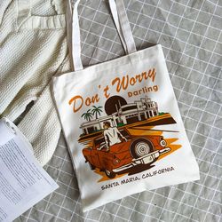 don't worry, adore you tote bag, canyon moon bag. vintage bag