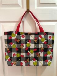 grinch tote bag, custom bag