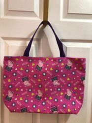 peppa pig tote bag, custom bag