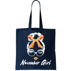 Cute November Girl Birthday Tote Bag