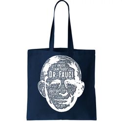 Dr. Fauci Word Face Portrait Tote Bag