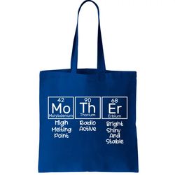 funny mother periodic table tote bag