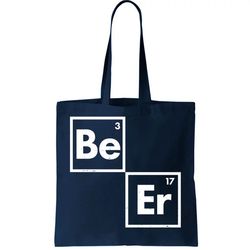 funny periodic table elements be er beer tote bag