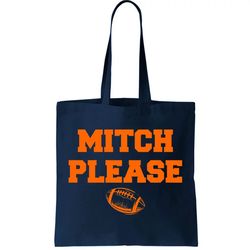 mitch please football logo tote bag