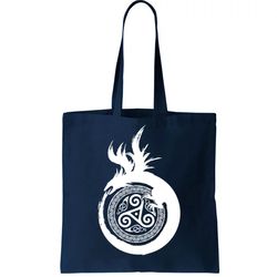Viking Dragon Celtic Emblem Tote Bag