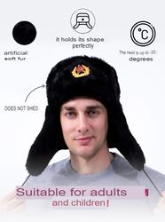 men's and women's ussr military hat with a winter cockade