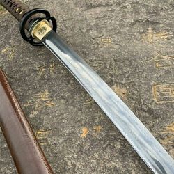 japanese battle sword samurai katana sharp damascus steel blade full tang ninja