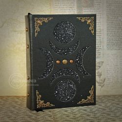 crescent moon cycle notebook moon phase journal full moon diary lunar book witchcraft pagan spell book new moon magic