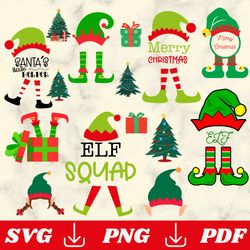 christmas elf, svg mega bundle, buddy the elf svg bundle , elf squad svg, elf legs svg, elf, silhouette, santa claus svg