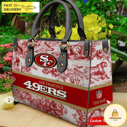 nfl san francisco 49ers women leather bag, custom bag