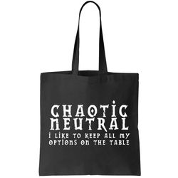 chaotic neutral alignment tote bag