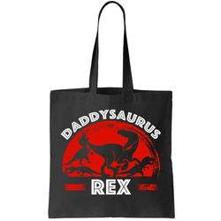 Daddysaurus Rex Cute Dad Spoof Tote Bag