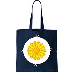 sunflower bear halloween costume tote bag