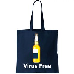Virus Free Beer Bottle Tote Bag