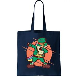 leprechaun dabbing unicorn tote bag