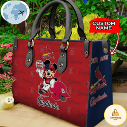 custom name usa mlb st louis cardinals mickey leather bag, custom bag, sport bag