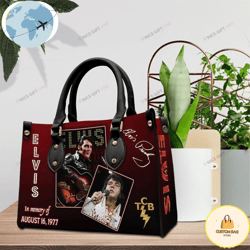 Elvis Presley 3D Leather Handbag The King Rock, Custom Bag, Sport Bag