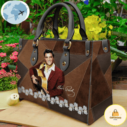 Elvis Presley Women 3D Leather Handbag The King Rock, Custom Bag, Sport Bag
