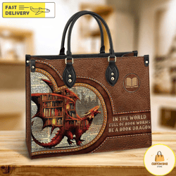 book leather bag, dragon handbag, custom leather bag, woman handbag