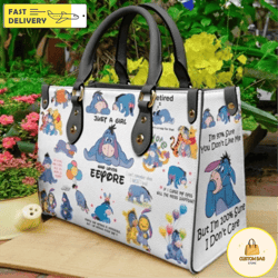 Eeyore Winnie the Pooh Leather Handbag,Pooh Leather Bag,Pooh Crossbody Bag