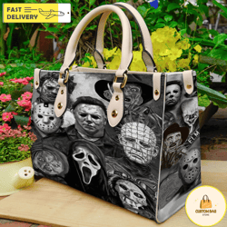 Horror Characters Halloween Leather Bag,Horror Handbag,Halloween Bags and Purses 7