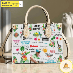 jimmy buffett leather bags, jimmy buffett lovers handbag, jimmy buffett women bag and purses