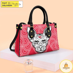 Kansas City Chiefs Sphynx Cat Pattern Limited Edition Fashion Handbag 1