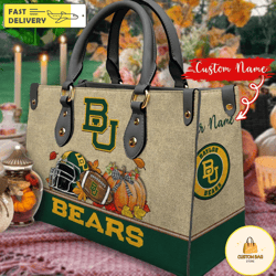 NCAA Baylor Bears Autumn Women Leather Bag