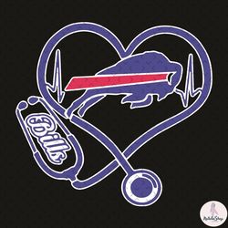 buffalo bills heart stethoscope svg, nfl svg, nfl sport, nfl sport svg, sport nfl svg, sport svg