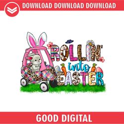 rolling into easter day bunny eggs car png