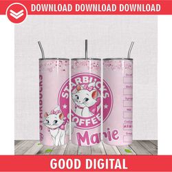 marie aristocats starbucks coffee tumbler wrap png