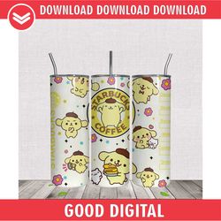 pompompurin starbucks coffee 20oz tumbler wrap png