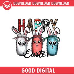 happy easter day bunny ears jars funny clipart png