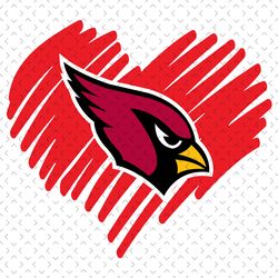 arizona cardinals heart svg, nfl svg, football svg file, football logo,nfl fabric, nfl football