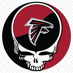 atlanta falcons skull svg, nfl svg, football svg file, football logo,nfl fabric, nfl football